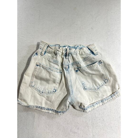 Old Navy Denim Shorts Girl's 14 Distressed Acid Washed Elastic Adjustable Waist - Picture 3 of 11